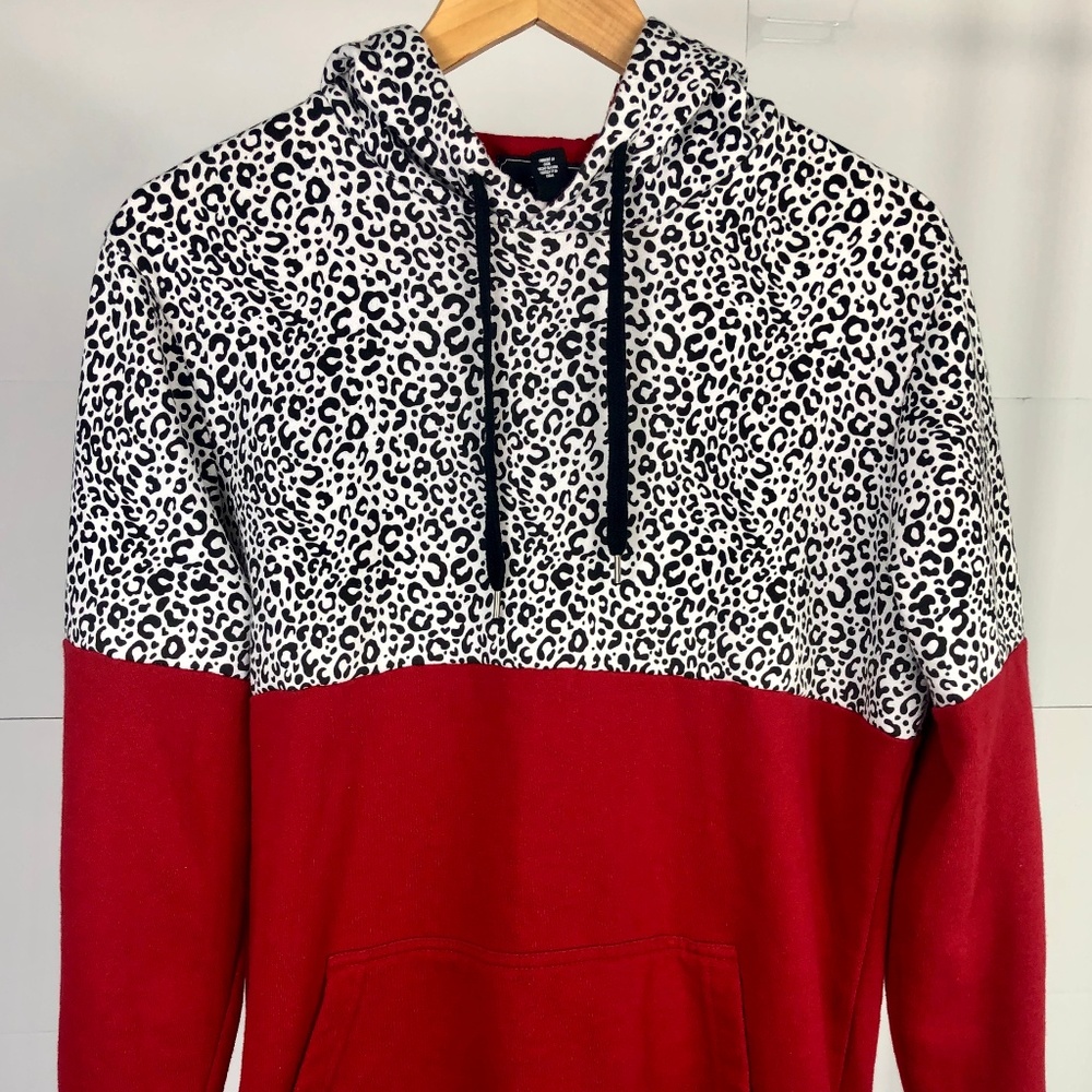 Forever 21 Men's Animal print/Red hoodie - M